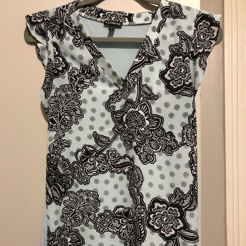 Blue/Black floral top